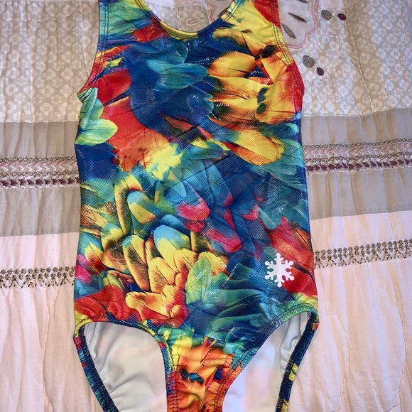 Girls Snowflake Leotard Child Medium - Picture 4 of 4